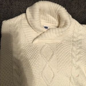 Janie & Jack Shawl Neck Cable-knit Sweater sz 7